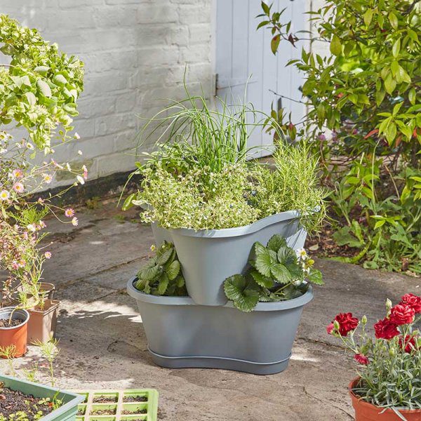 4 Tier Smart Stackable Garden Planters 5050642099097